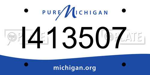 I413507 Michigan License Plate