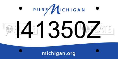 I41350Z Michigan License Plate