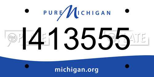 I413555 Michigan License Plate