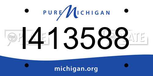 I413588 Michigan License Plate