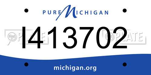 I413702 Michigan License Plate