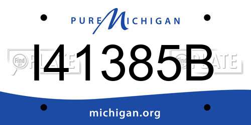 I41385B Michigan License Plate