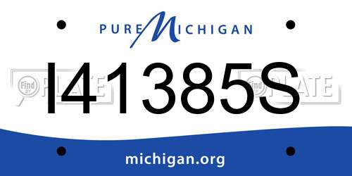 I41385S Michigan License Plate