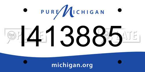 I413885 Michigan License Plate