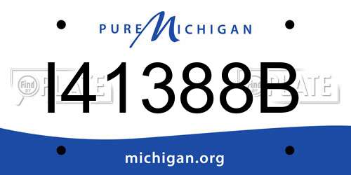 I41388B Michigan License Plate