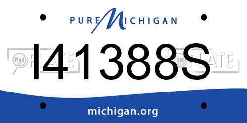 I41388S Michigan License Plate