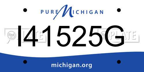 I41525G Michigan License Plate