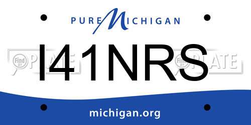 I41NRS Michigan License Plate
