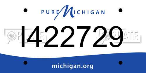 I422729 Michigan License Plate