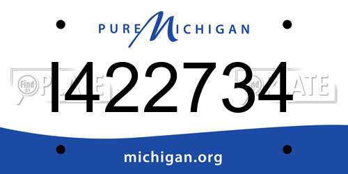 I422734 Michigan License Plate