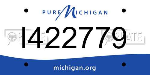 I422779 Michigan License Plate