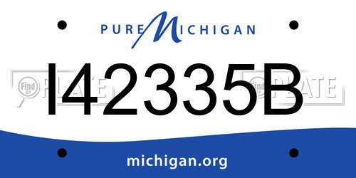 I42335B Michigan License Plate