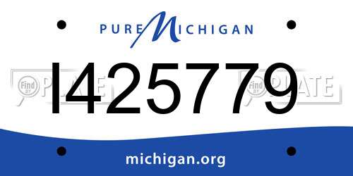 I425779 Michigan License Plate