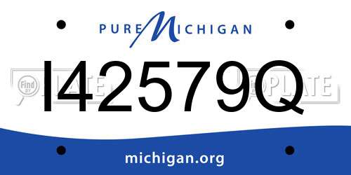 I42579Q Michigan License Plate