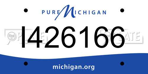I426166 Michigan License Plate