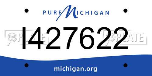 I427622 Michigan License Plate