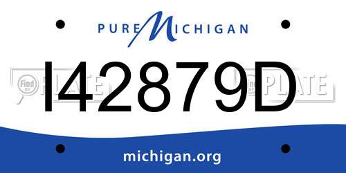 I42879D Michigan License Plate