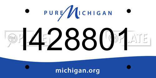 I428801 Michigan License Plate