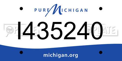 I435240 Michigan License Plate