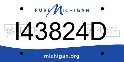 I43824D Michigan License Plate