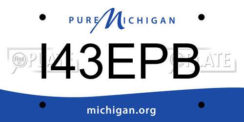 I43EPB Michigan License Plate