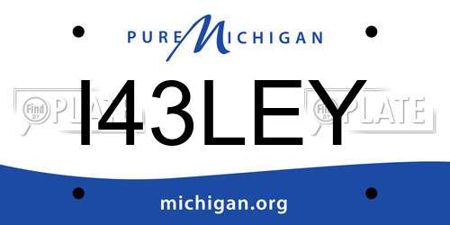 I43LEY Michigan License Plate