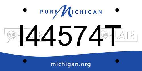 I44574T Michigan License Plate