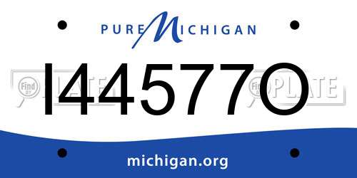 I44577O Michigan License Plate