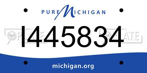 I445834 Michigan License Plate