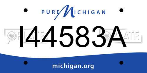 I44583A Michigan License Plate