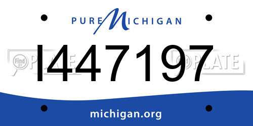 I447197 Michigan License Plate