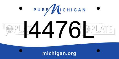 I4476L Michigan License Plate