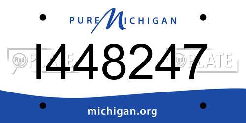 I448247 Michigan License Plate