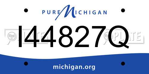 I44827Q Michigan License Plate