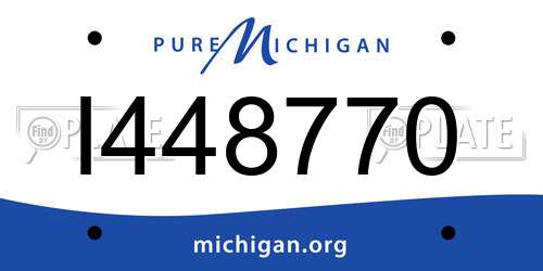 I448770 Michigan License Plate