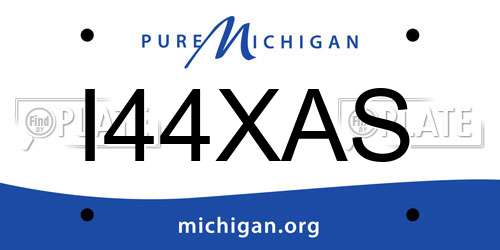 I44XAS Michigan License Plate