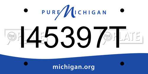 I45397T Michigan License Plate