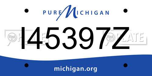 I45397Z Michigan License Plate