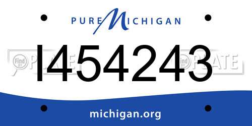 I454243 Michigan License Plate
