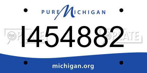 I454882 Michigan License Plate