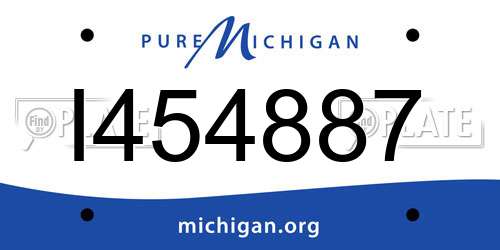 I454887 Michigan License Plate