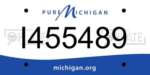 I455489 Michigan License Plate
