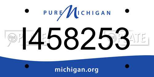 I458253 Michigan License Plate