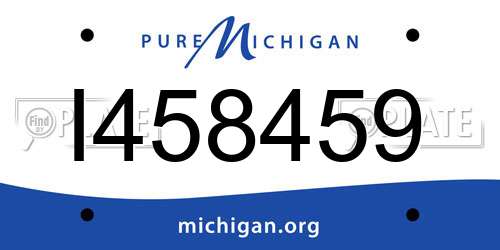 I458459 Michigan License Plate