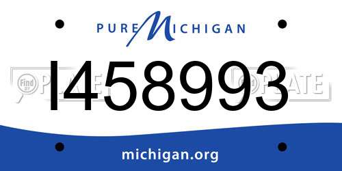 I458993 Michigan License Plate