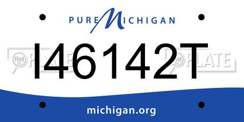 I46142T Michigan License Plate