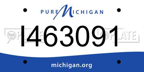 I463091 Michigan License Plate