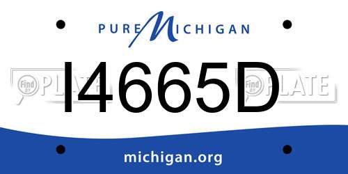 I4665D Michigan License Plate
