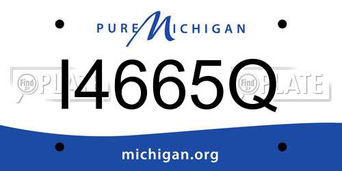 I4665Q Michigan License Plate