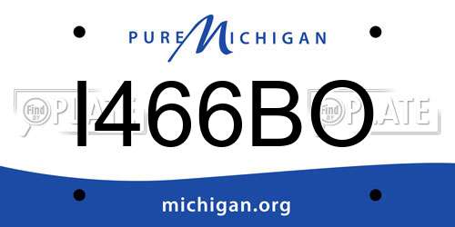 I466BO Michigan License Plate